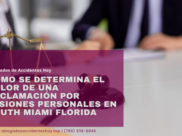 Cómo se determina el valor de una reclamación por lesiones personales en South Miami Florida